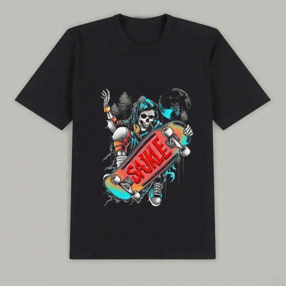 Fashion High-quality Leisure Cotton Short-sleeved and Couples Street Daily Style Best-selling Light Comfortable Printed T-shirts