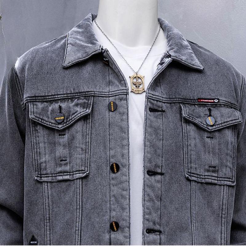 Plus Velvet Thick Denim Jacket Men's Autumn and Winter Warm Jacket Large Size 6XL Cotton Clothes Trend Cold-proof Padded Jacket