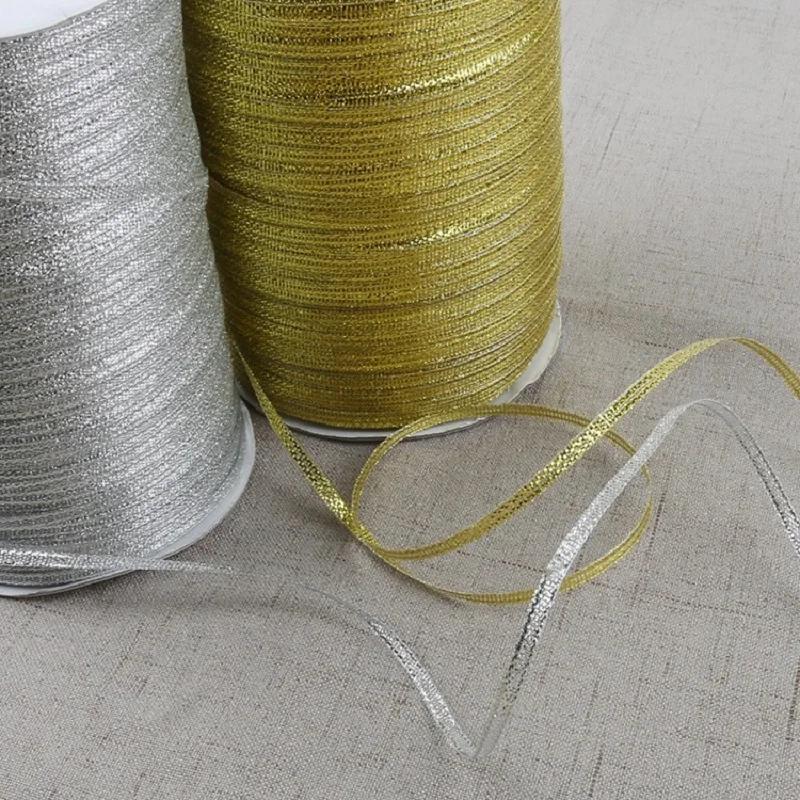 3MM*18M Sewing Piping Fabric Ribbons for Crafts Golden Ribbon Ribbons for Decorating Gon Ribbon Packages Decorative Packing Tape