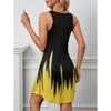 Sunflower Print Tank Dress Women's Sleeveless Dress Dresses Woman Summer Y2k Ladies Clothes Hawaii Vacation Female Clothing Tees