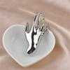 Vintage Metal Hand-Shaped Brooch Minority Design Glossy Clothes Pin For Women Punk Unique Suit Pins Party Jewelry Gifts