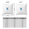 Blue Doll With Glasses Square Pillowcase Polyester Linen Velvet Pattern Zip Decorative Throw Pillow Case Car Cushion Cover 45X45