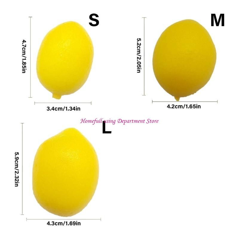 10Pcs Artificial Lemon Realistic Simulation Lemon Fruit Foam Lemon for Display