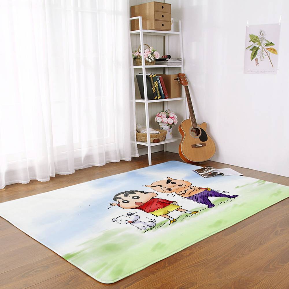 Crayon Shinchan Kawaii Floor Mats Home Laundry Rug Carpet For Living Room Decor Lounge Area Anti-slip Foot Mat Entrance Doormat