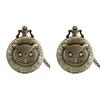 Vintage Bronze Late Sleeping Man Necklace Quartz Pocket Watch Clock Chain Men Women