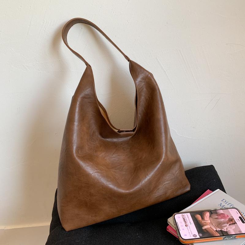 Retro Commuter Bag Women's Bag 2025 New Trendy Fashion Korean Tote Bag Versatile Casual Large-capacity Underarm Bag