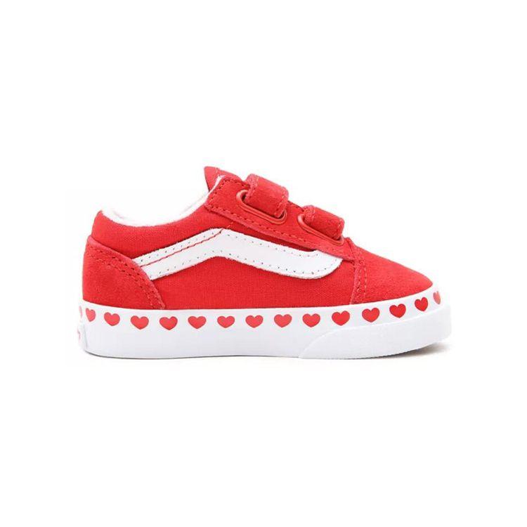 Vans Old Skool Series Comfortable Versatile Low-Top Walking Shoes Baby Shoes Red VN0A38JN30V