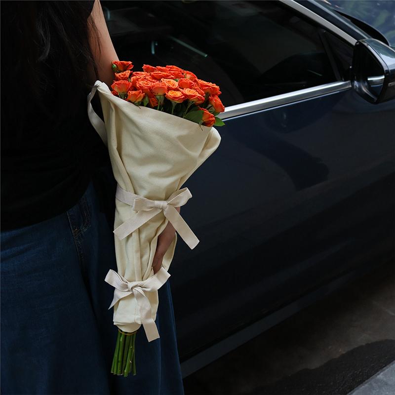 1 stk Blomst Slitesterk Frisk Blomst Flerbruks Innpakning Elegant Oppbevaringspose Håndlaget Bukett Lett å Bære 45x35x25cm
