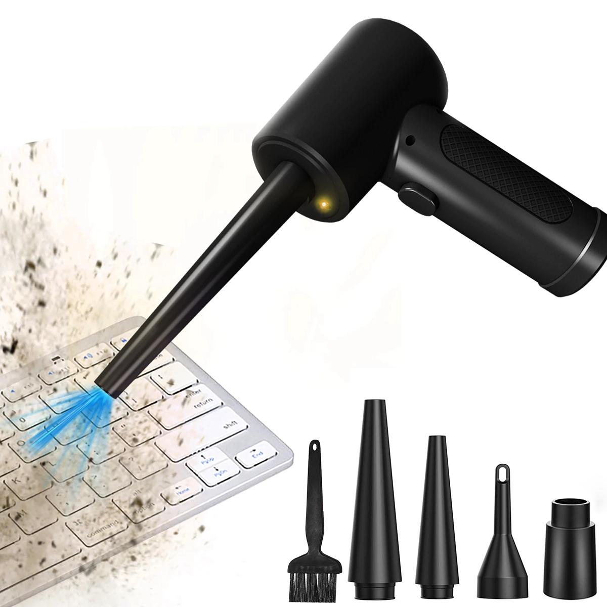 

Пылесос со сжатым воздухом для клавиатуры компьютера, 51000 об/мин, зарядка через USB, мини-электрический беспроводной ПК, автомобильный очиститель, беспроводная воздуходувка ZPG чёрный