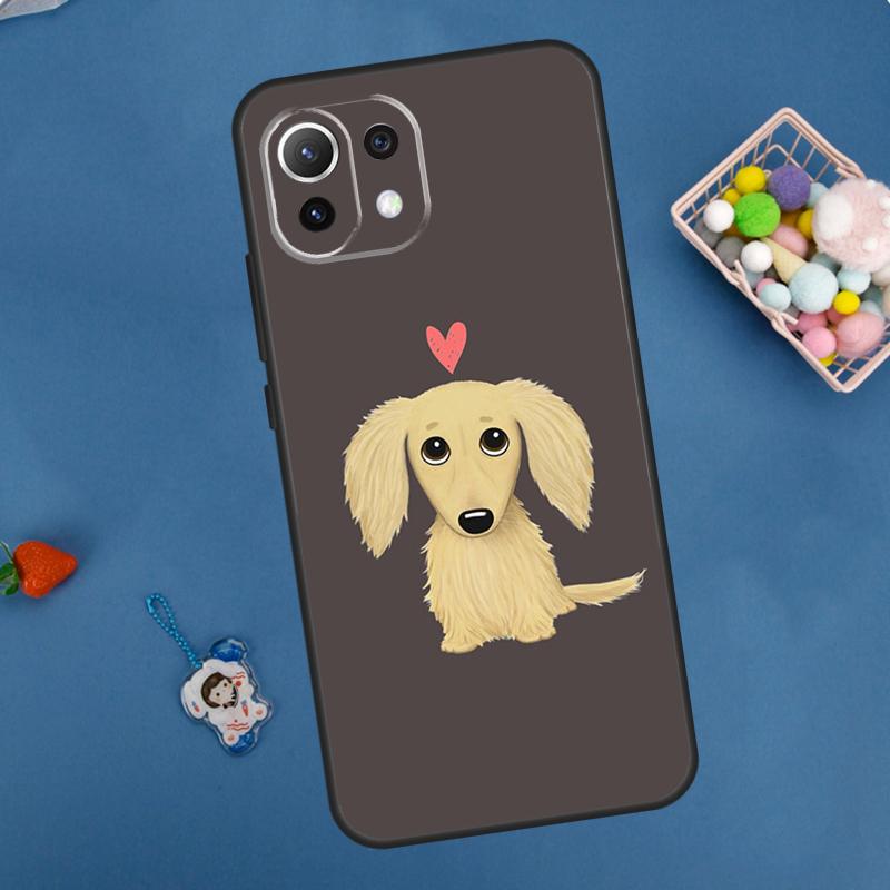 Cartoon Dachshund Dog Case For POCO F5 X3 X5 Pro X4 F4 GT C40 M5s F3 Cover For Xiaomi 13 12 Lite 12T 11T Pro 12X