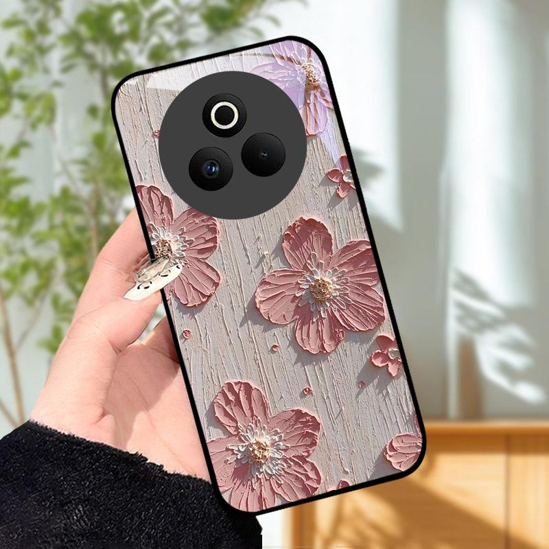 Tempered Glass Phone Case For OPPO Realme P3 Pro 5G Funda Shockproof Hard PC Shell Back Cover For Realme P3Pro RMX5032 Coque