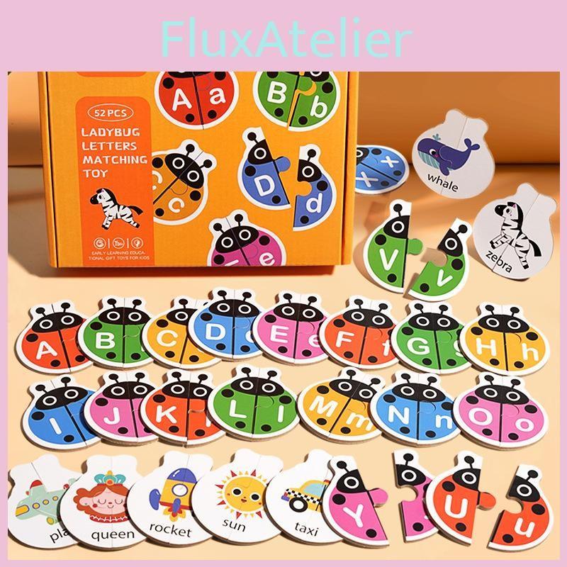 Match Word Alphabet Animal Cards Kids Educational Toy Toddler Enlightenment