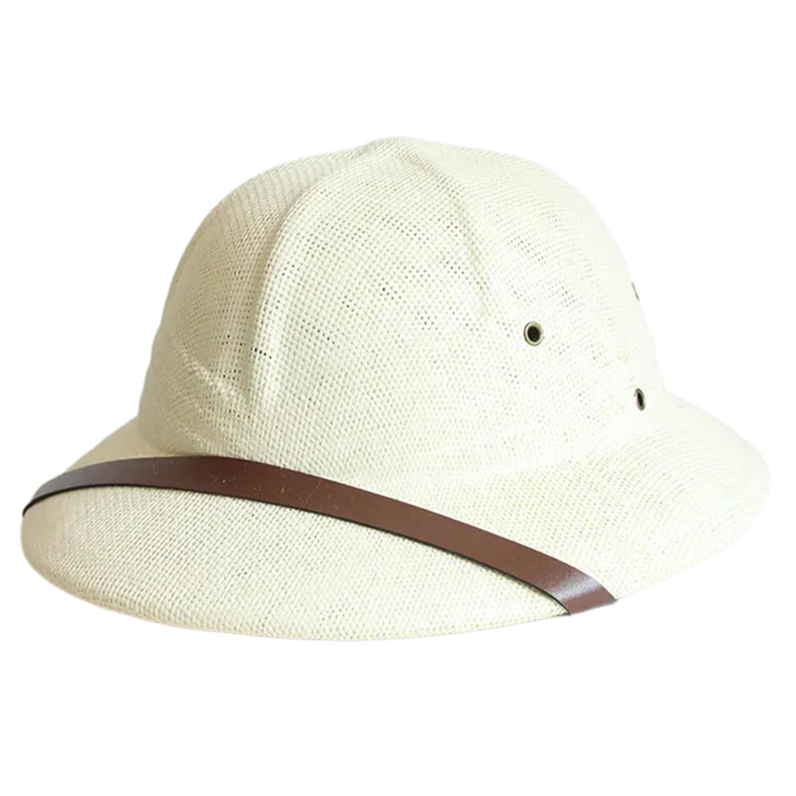 

Vintage Handcrochet Straw Hat Vacation Bucket Hat for Adult Women Outdoor Activity Panama Hat for Travel and Casual Wear 5