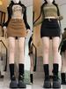 2025 Fall Spicy American High-Waisted A-Line Skirt for Women