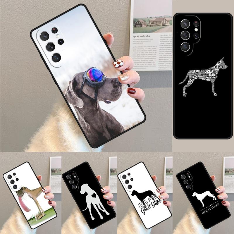 Great Dane Dog Puppy Silicone Phone Case For Samsung Galaxy Note 10 Pro S26 S25 S24 S23 S22 S21 Plus S25Ultra Capa Cover