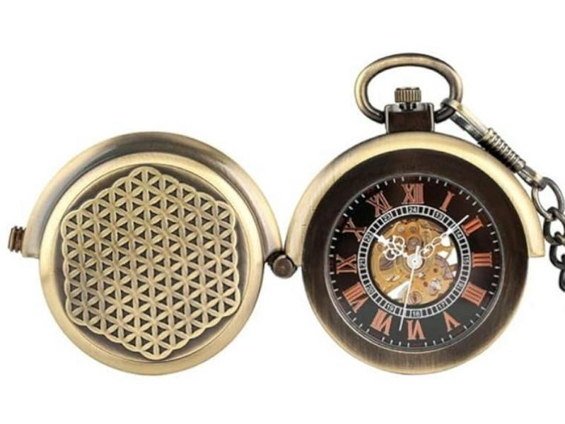 Vintage Double-Lid Polished White Metal Mechanical Pocket Watch - Glossy Student Gift & Commemorative