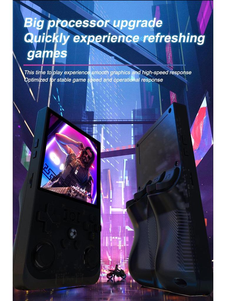 R36sMAX Handheld Game Console: 4.0-inch HD Screen, Dual Joystick, Retro Arcade Style