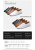 Men's Trendy European & American Slip-On Leather Casual Driving Shoes - Breathable Low-Top, Large Sizes Available