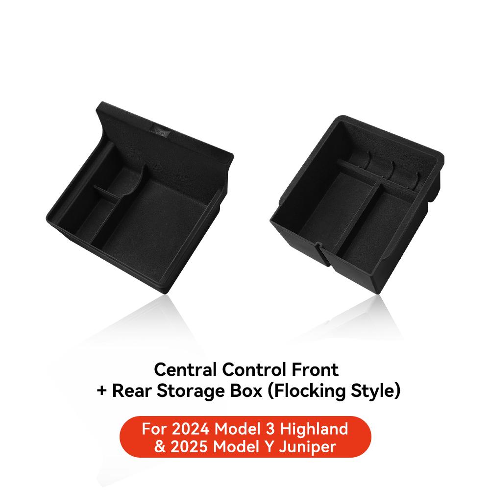 For Tesla Model 3 Highland 2025 Model Y 2021-2025 Center Armrest Hidden Storage Box Cup Holder Console Organizer Box Accessories
