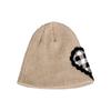 Brown Hat Tricot Heart Beanie - Beige