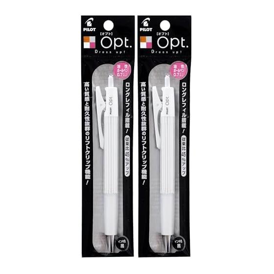 PILOT Opt Oil-Based Ballpoint Pen, 0.7mm, Stripe, Black, PBOP20FSP