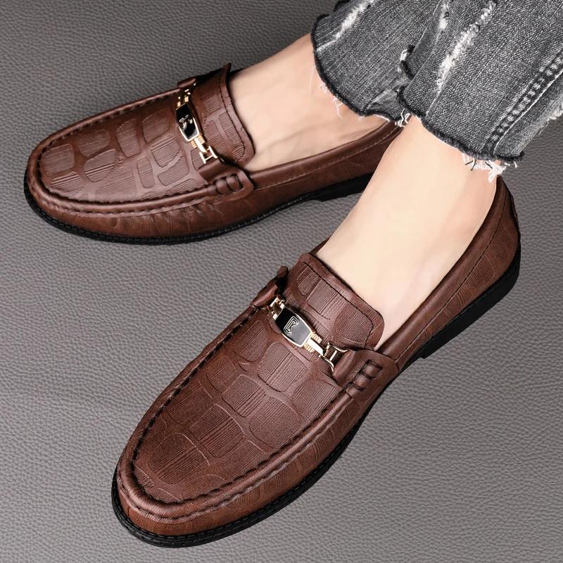 Fashion High Quality Men Shoes Genuine Leather Men's Casual Shoes Brand Driving Shoes Male Comfortable Loafers Men All-match Moccasins