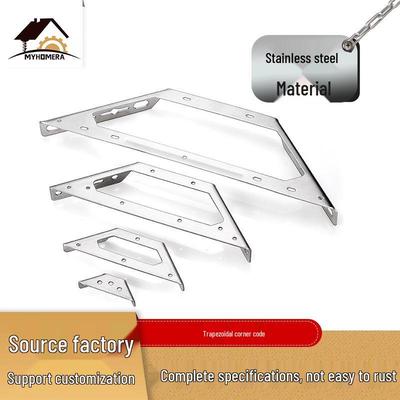 Stainless Steel Triangle Corner Shelf Bracket, Thickened Right Angle Partition Support.