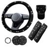 Rhinestone Bling Car Interior Accessories Set Steering Wheel Protective Case  Car Protection