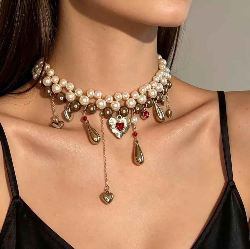 Exaggerated Statement Necklace For Women Bohemian Multicolor Stone Necklaces Big Discount Fashion Jewelry Clearance Sale