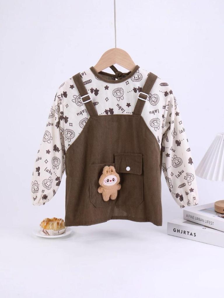 Baby Waterproof Cartoon Smock Bib for Spring/Autumn - Stain and Dirt Resistant