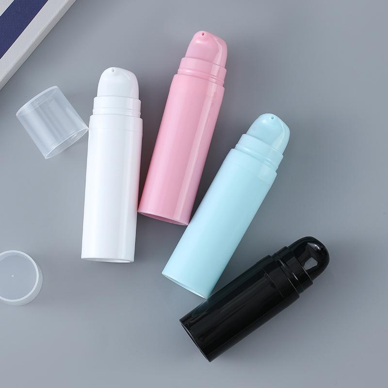 1pc Refillable Lotion Bottles Airless Pump Vacuum Toiletries Container Empty Plastic Cosmetic Bottle 5ml 10ml 15ml