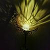Solar Wrought Iron LED Flame Moon Landscape Lights for Outdoor Courtyards and Villas