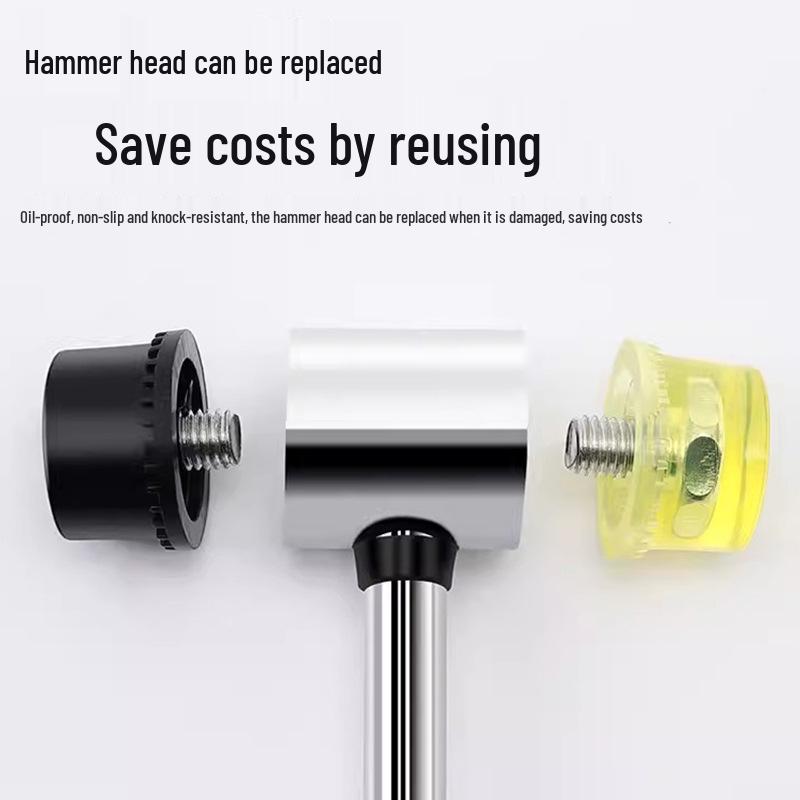 Rubber Handle Installation Hammer - Handmade DIY Double-Headed Rubber Mallet