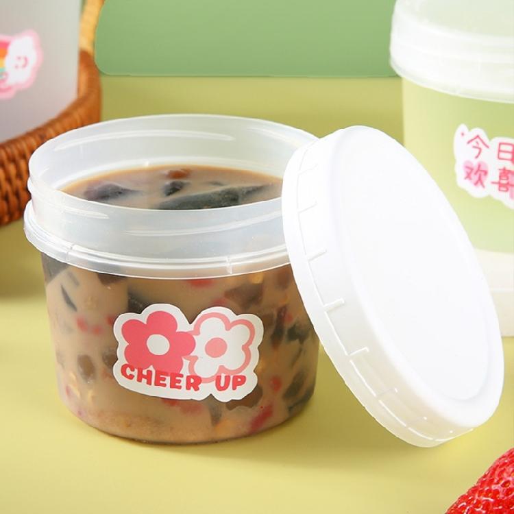 Reusable Plastic Puddings Jars with Lid Microwave Safe Design For Snacks Meal Preparation Kitchen Accessories
