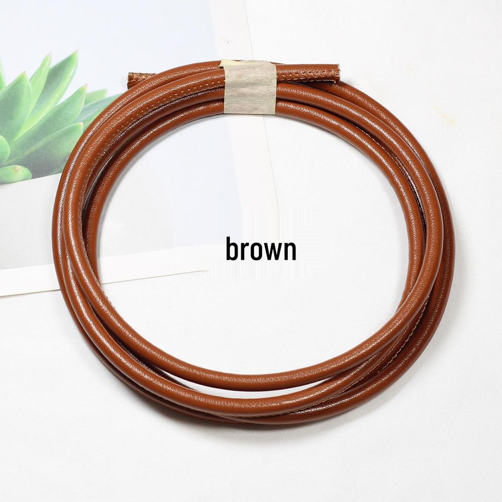 Sheepskin-Textured Microfiber Leather Round Cord for DIY Crafting and Decoration
