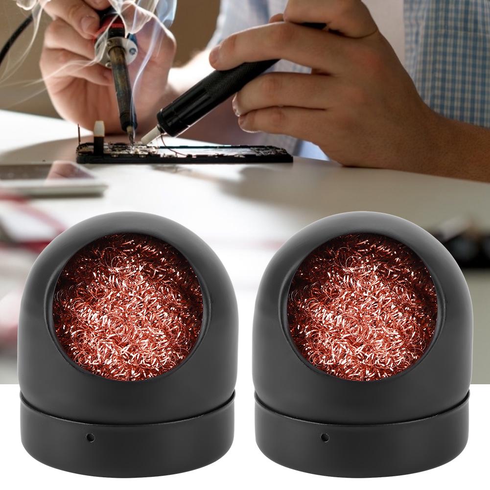 

2 шт. Наконечник паяльника 599B Промышленный инструмент Чистящая проволока Круглой формы Черная углеродистая сталь