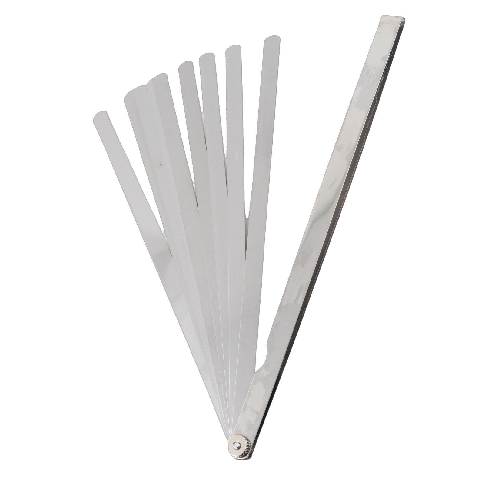 300mm Gap Feeler Gauge 17 Blades Metric 0.02-1mm Thickness Stainless Steel Measurement Tool Feeler Gauge Filler Gauge Gap Gauge серебряный