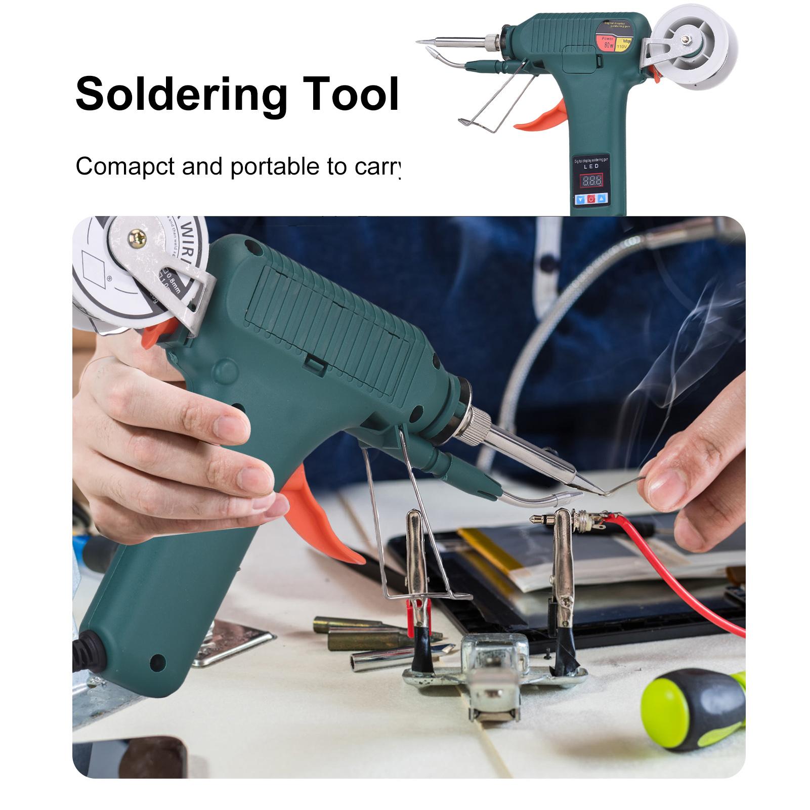 

Soldering Iron Kit Matching Digital Screen Adjustable Temperature Fast To Heat Up Welding Repair 80W Automatic Welding Machine US plug