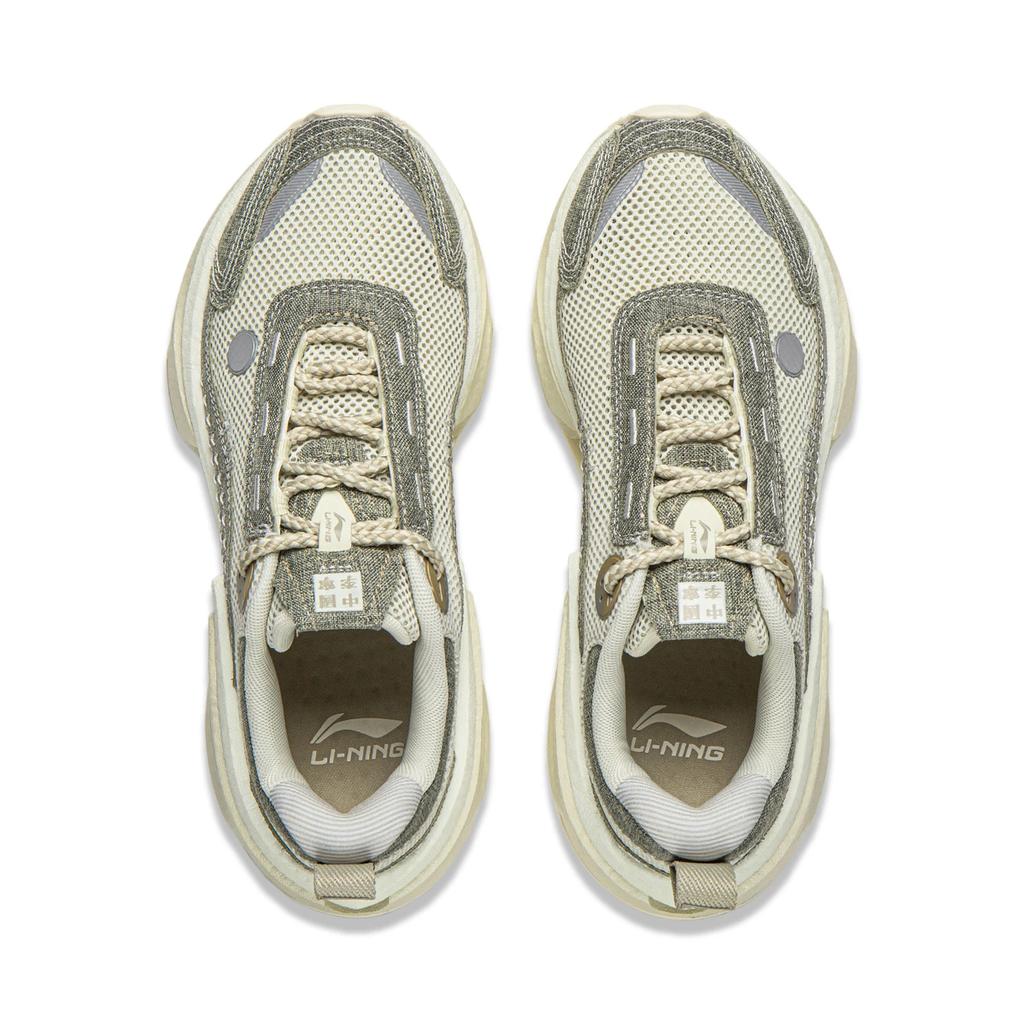 Li Ning Absolute Shadow 3 Trendy Lightweight Cushioning Running Shoes Women sneakers White Gray AZGW064-2