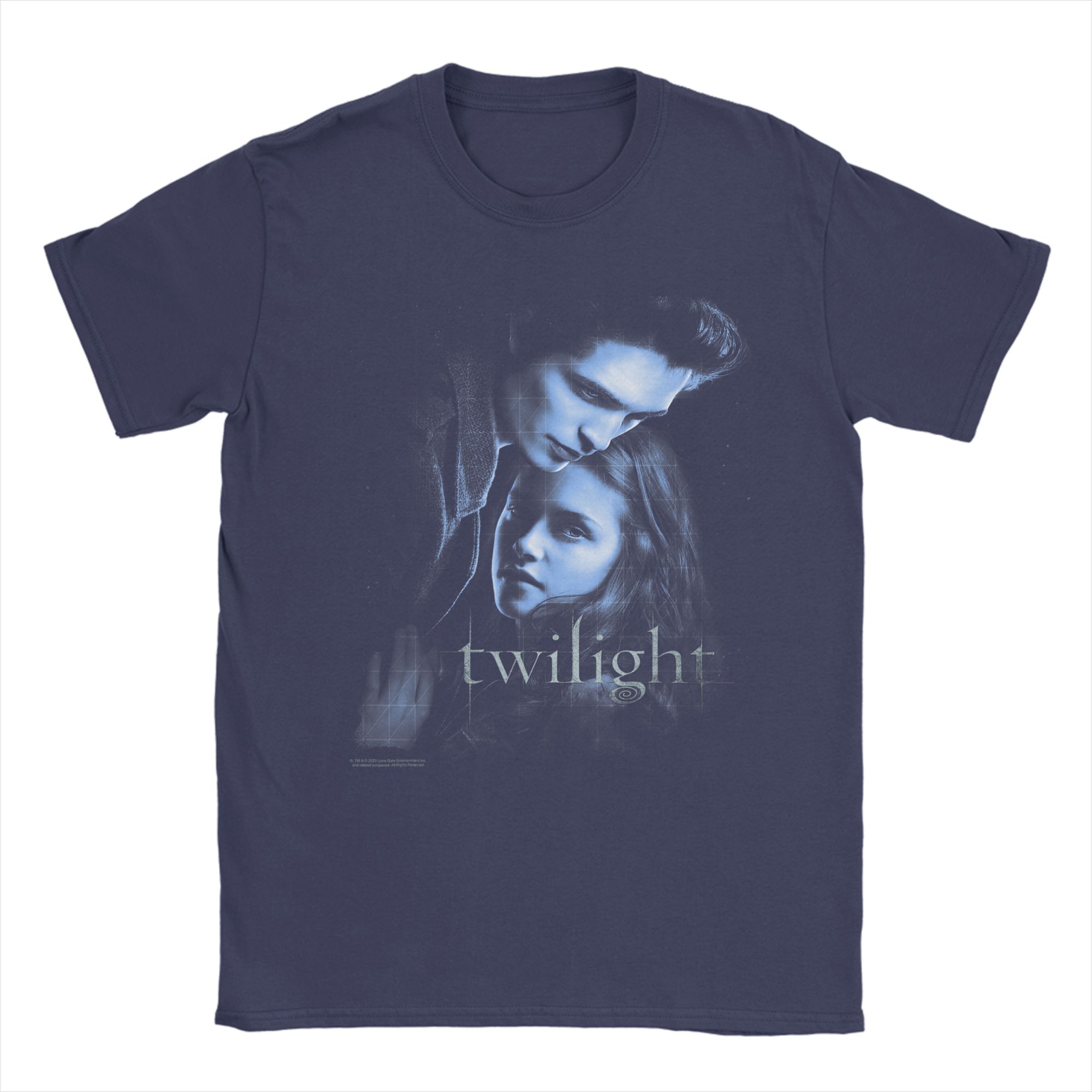 

Twilight Main Poster Edward and Bella Blue Embrace Movie T Shirt Summer YK T Shirts Cotton Tee Shirt For Unisex Clothes 4XL