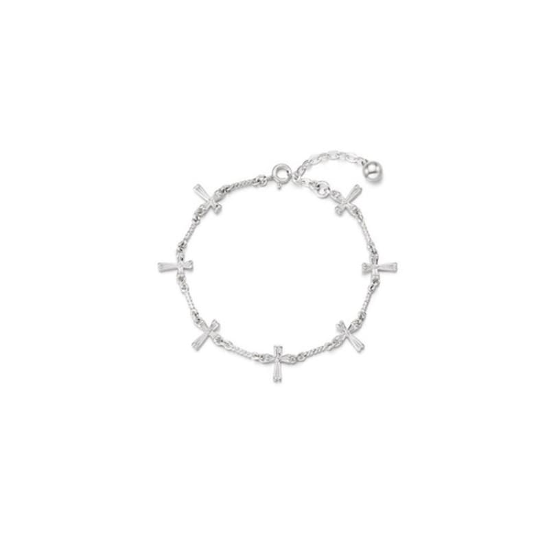 

NIMBUS SHINE CROSS TWIST CHAIN BRACELET 16.5cm