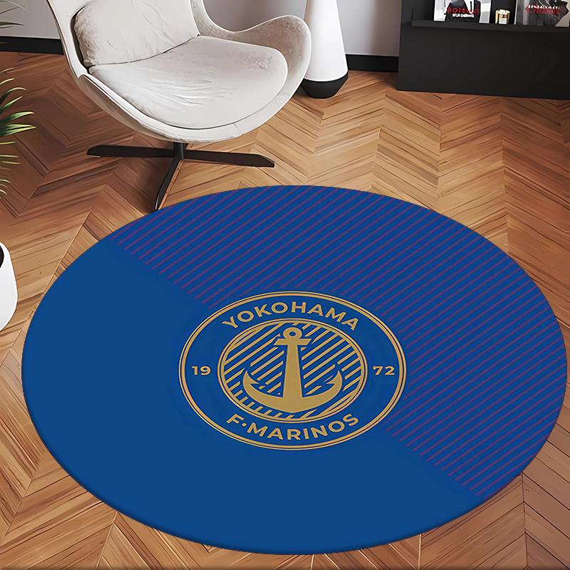 Yokohama F Marinos (1) Round Office Rug Decorative Floor Rug for Office Bedroom Living Room and Home Space