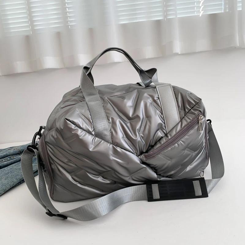 Geantă de călătorie cu fermoar de mare capacitate din plutoniu