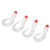 4 Pcs Fishing Lure Simulation Fishing Bait Lifelike PVC for Freshwater Bass Mandarin Fish Red White