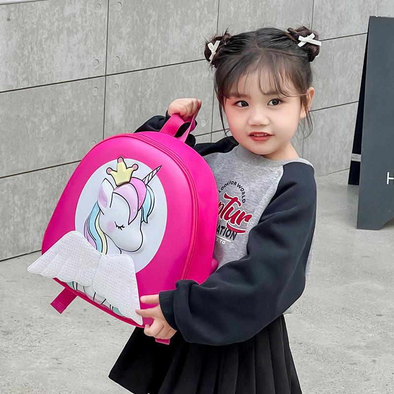 Cute Cartoon Unicorn Hard Shell Backpack For Kindergarten Boys And Girls 2024