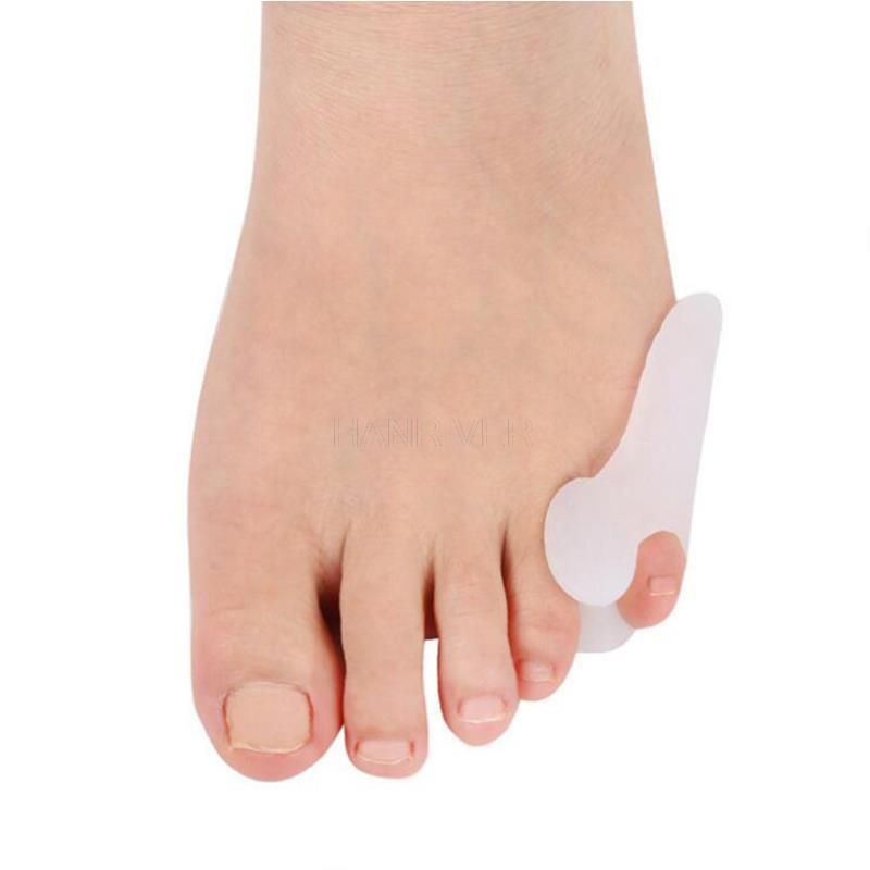 2 Pcs= 1 Pair Little Toe Varus Separator Bunion Overlapping Corrector Silicone Pad Thumb Valgus Straighten Orthosis