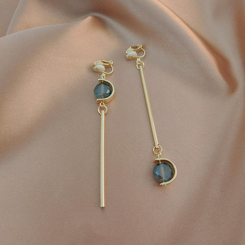 Korean Version of Advanced Ear Clip Without Ear Hole Women's Fashion Retro Versatile Cool Style Temperament Simple Earrings
