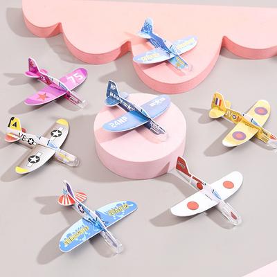 Random DIY Puzzle Cartoon Mini Foam Airplane - Educational Toy for Kids