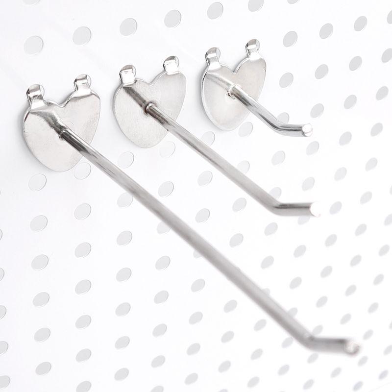 10Pcs Heart Shaped Single Peg Pegboard Hooks Wall Hooks Hole Board Hanger Garage Pegboard Hook Wall Mount Storage Rack