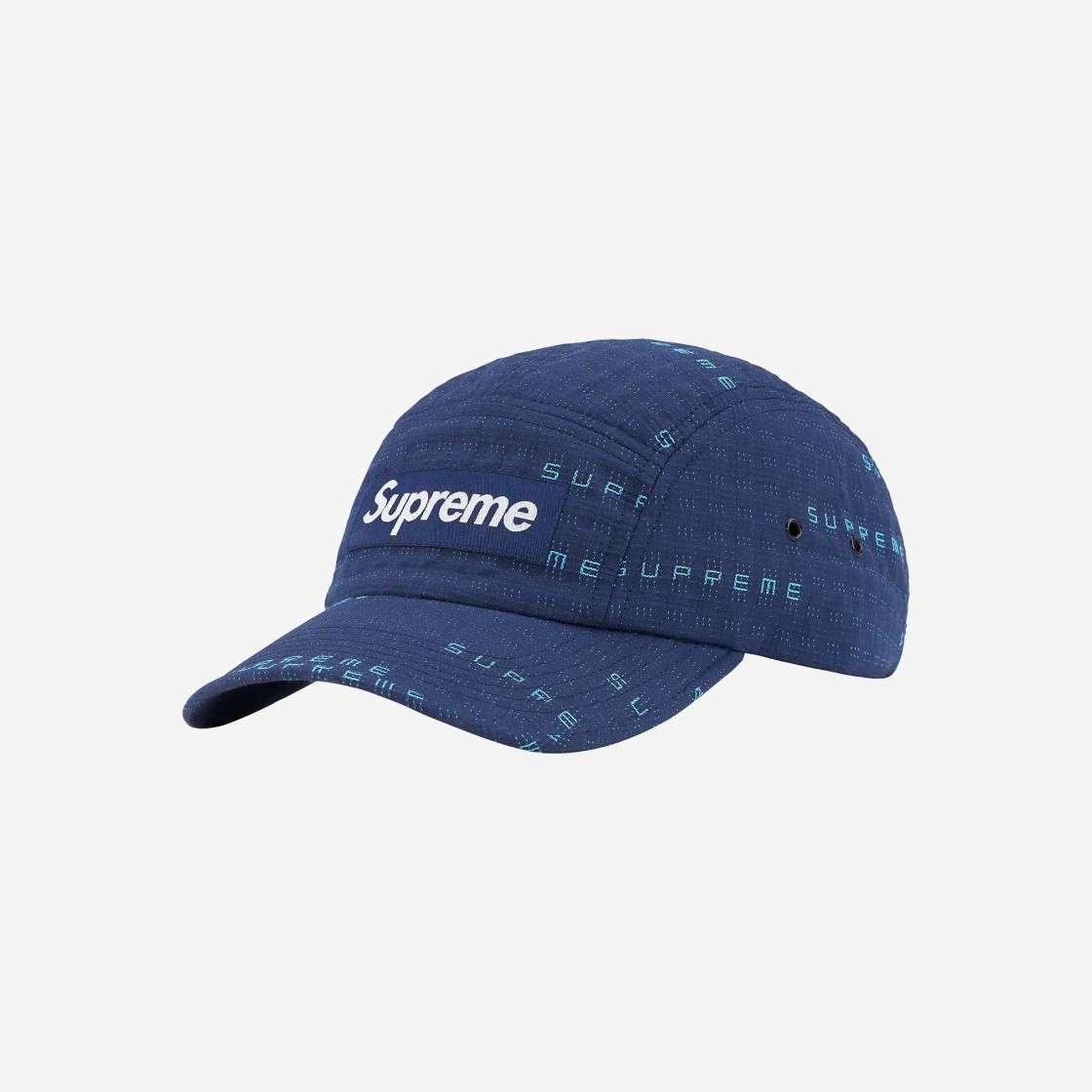 

Жаккардовая кепка Supreme Stitch Camp Темно-синяя 22SS -